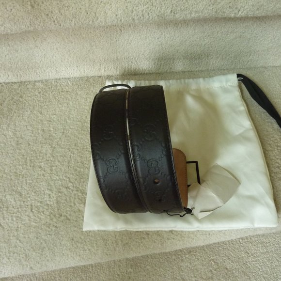 Gucci Ladies \'GG\' Logo Buckle Leather Belt (Brown) main image 5